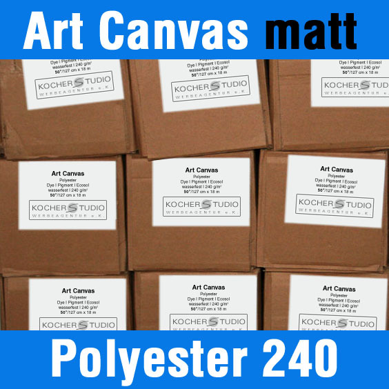 Fine Art Canvas, Polyester, 240gr., matt
